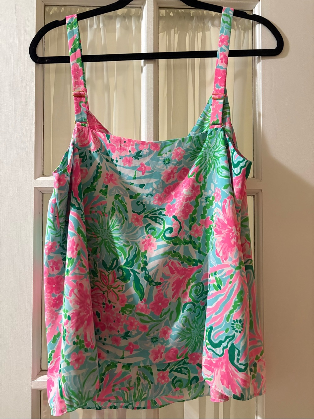 Lilly Pulitzer Pink & Green Floral Print Tank Top - Picture 5 of 5